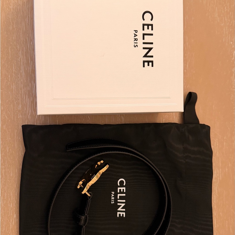 Celine Triomphe Belt in Black Size 75 - Picture 5 of 9